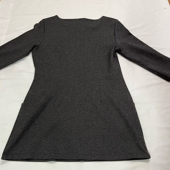 J.McLaughlin Pockets Grey Solid Minimalist Basic Career Office Dress Size Medium - Picture 4 of 8